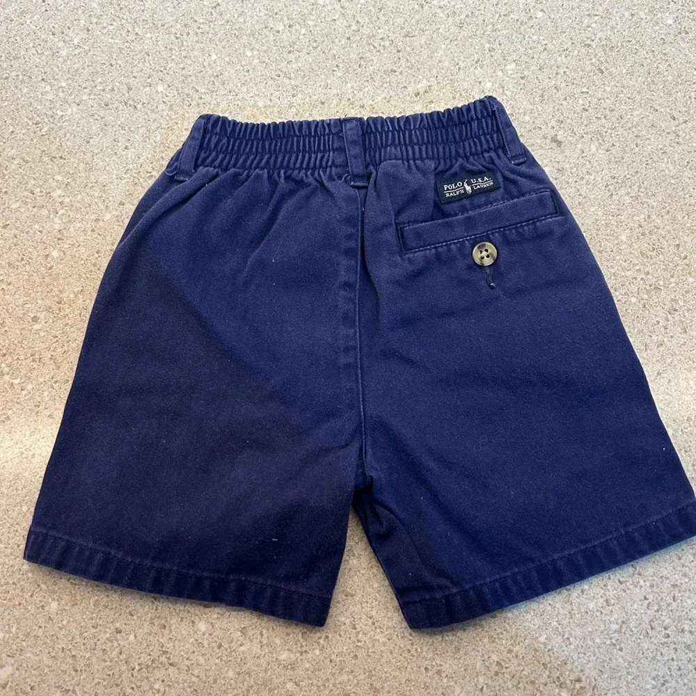 Ralph Lauren Baby Blue Belted Shorts‎ Size 3-6 Months